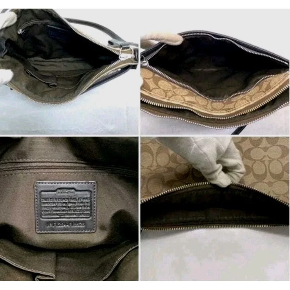 Coach Shoulder Bag 22534 Brown Signature CREED F18926 WOMENS PVC #1488